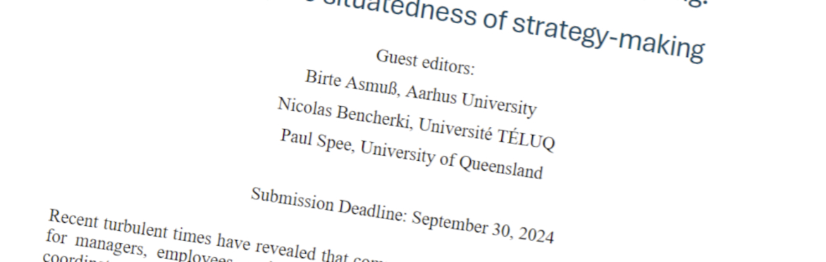A excerpt of the call for paper of the special issue.