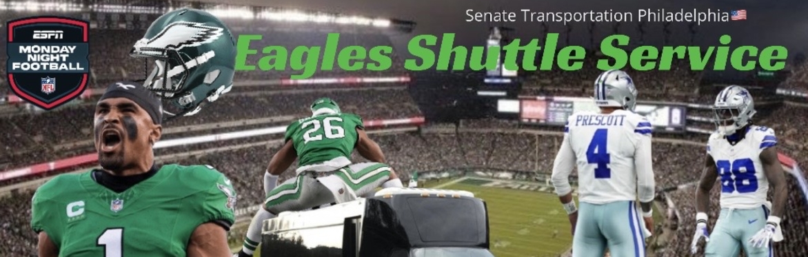 (WEEK 7) Round-Trip Shuttle Cowboys🔵vs Eagles🟢🦅MNF GAME