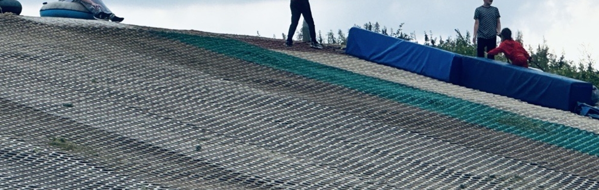 A dry ski slope