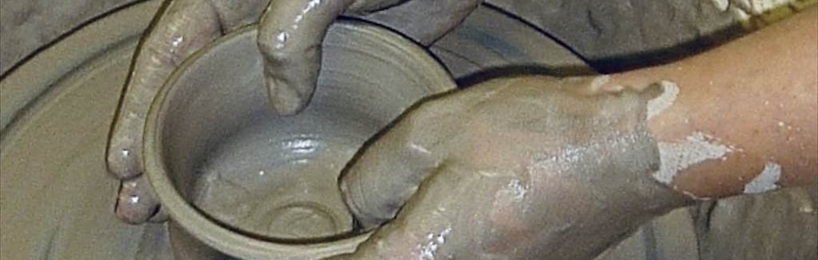 Potters hands on potters wheel
