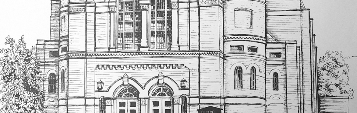 Drawing of the Methodist Church in Nantwich