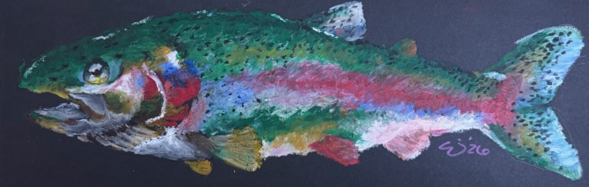 Oil Pastels for Beginners (Rainbow Trout)