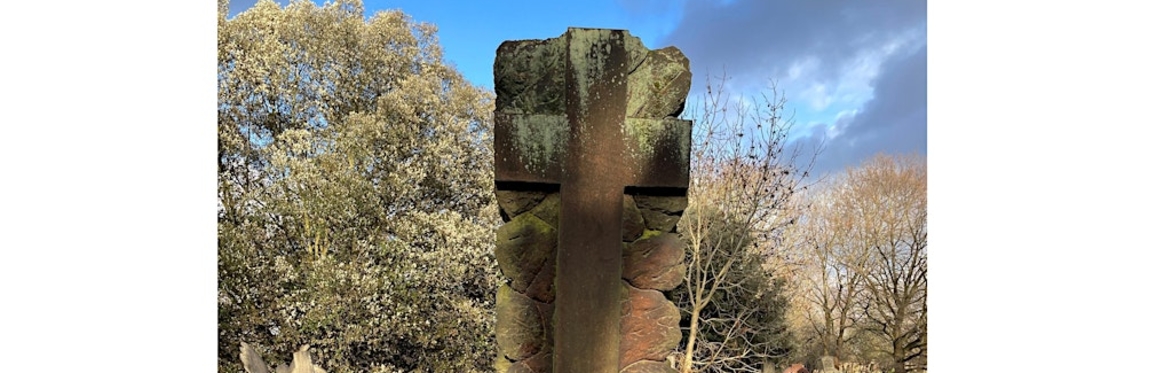 A monument in a cemetery