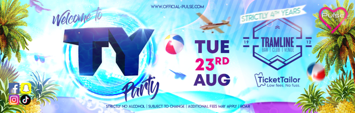 Pulse presents: The Welcome to TY Party at Tramline (Strictly 4th Years)