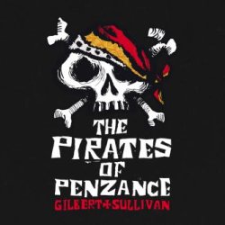 An advertising image showing a skull and crossbones and text to promote the performance