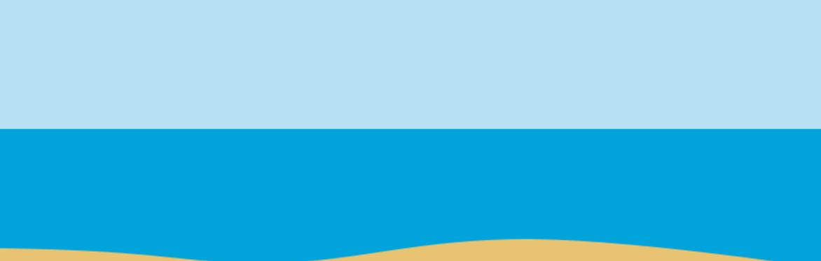 Depiction of sky, sea, and coastline