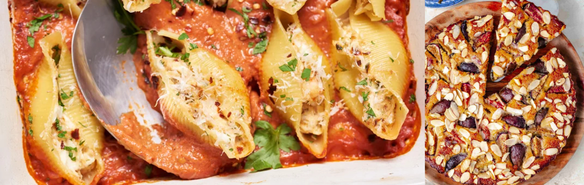 Baked Stuff Pasta Shells w/ Shrimp & Crabmeat Stuffing