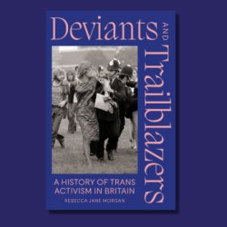 The cover of Deviants and Trailblazers on a dark blue background