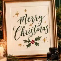 Christmas Themed Brush Lettering Workshop