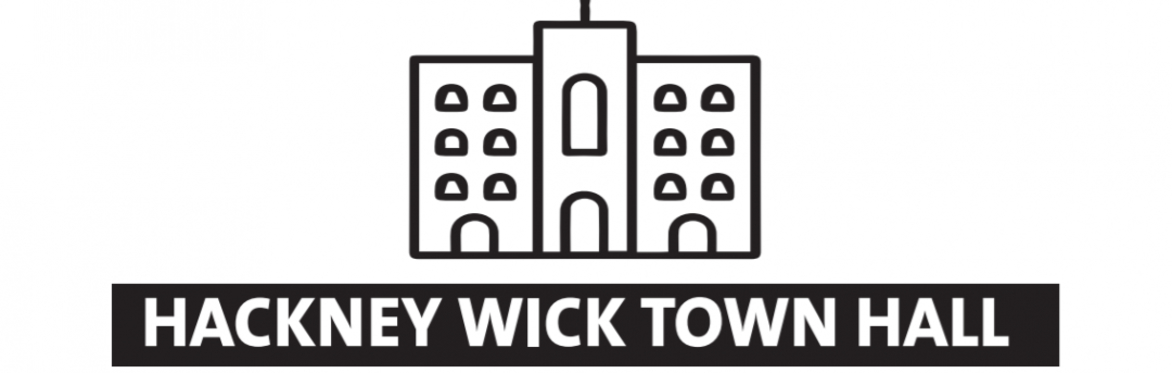 The image shows a minimalist, stylized illustration of what appears to be a building facade, likely representing th
