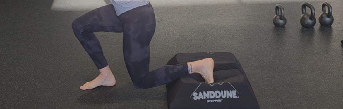 Woman doing balance training