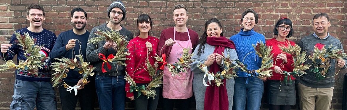 Make Your Own Asymmetrical Dried Christmas Wreath
