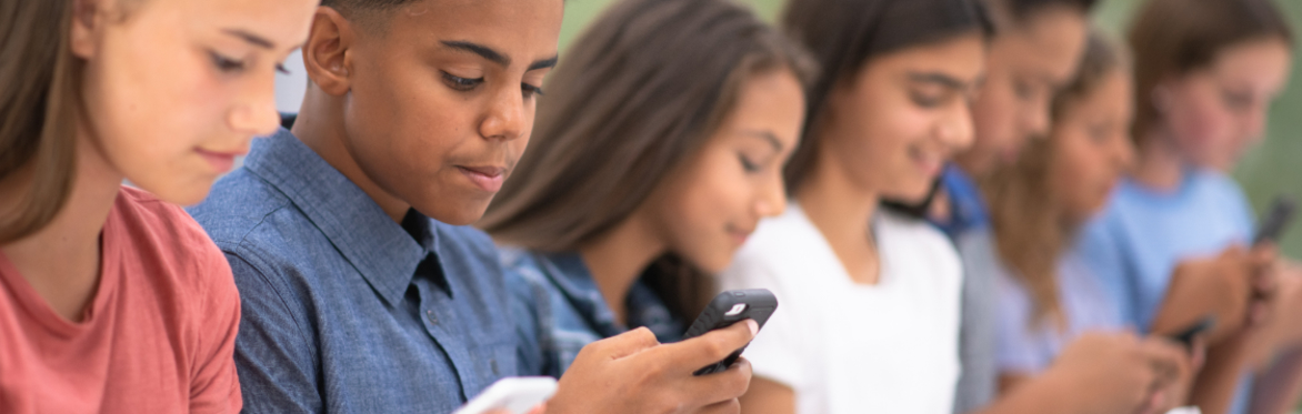 Children and teens on screens and phones