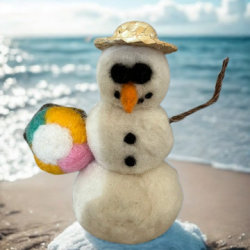 Sandy the Snowman - A Beachy Wool Felting Workshop