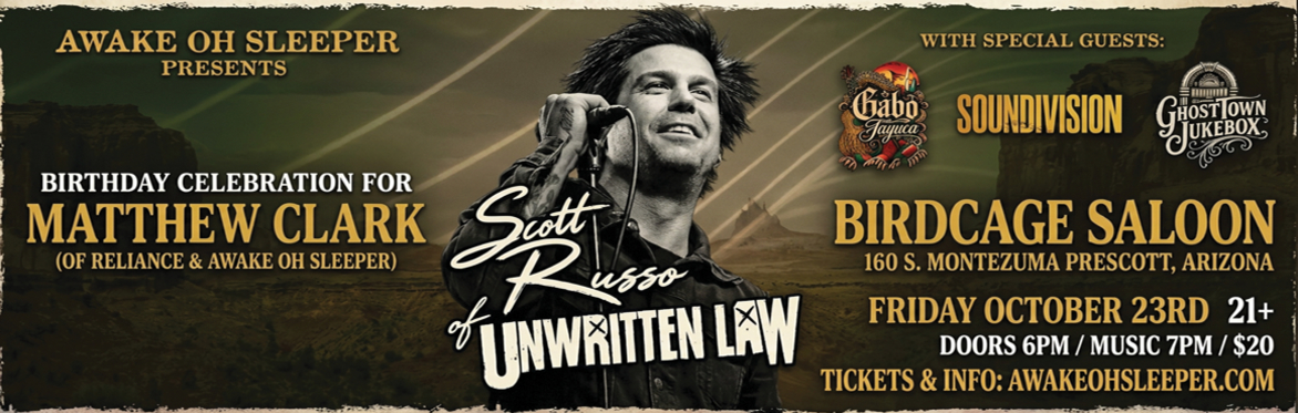Scott Russo of Unwritten Law @ The Birdcage Saloon