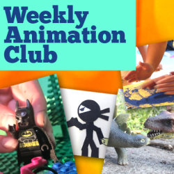 image with different kinds of animation being shown, including Lego, a paper ninja, dinosaurs and sand being moved around