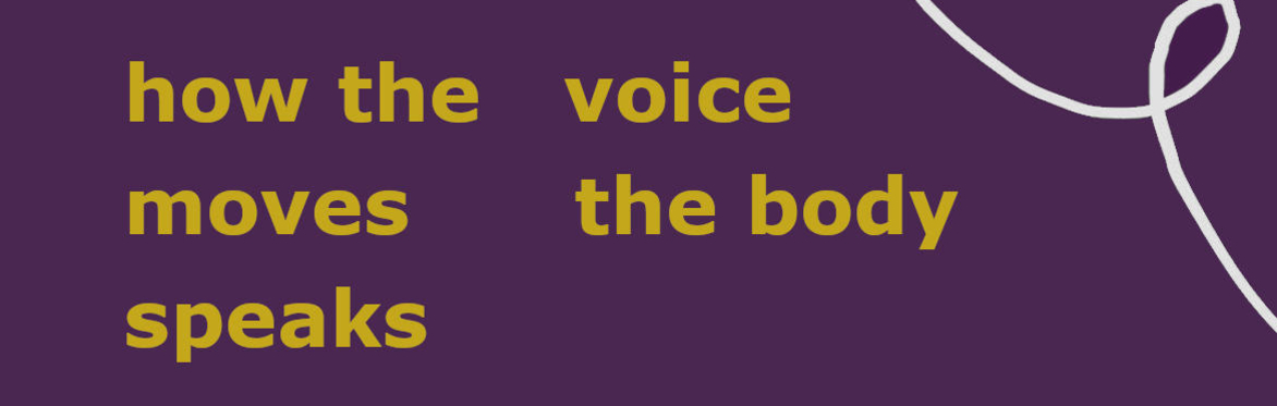 White and yellow text on a purple background