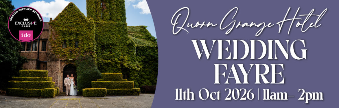 Quorn Grange wedding fayre graphic 11th October 2026