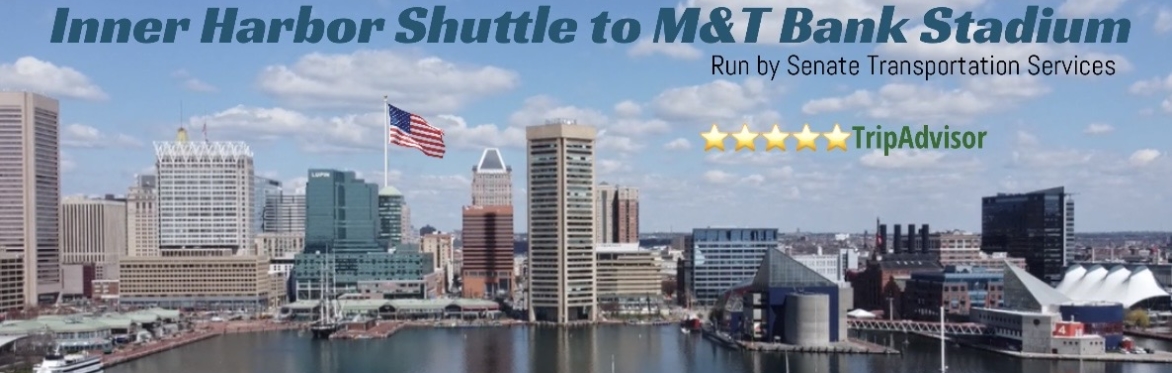 Inner Harbor ROUND-TRIP shuttle to🏈RAVENS STADIUM🟣⚫(M&T BANK STADIUM)