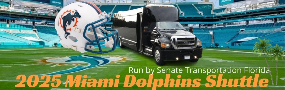 Round-Trip Shuttle to 2026 🐬MIAMI DOLPHINS 🏈HOME GAME@ Hard Rock Stadium