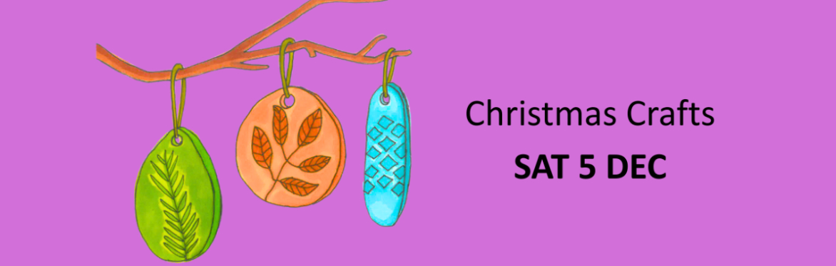 illustration of Christmas decorations hanging on a branch