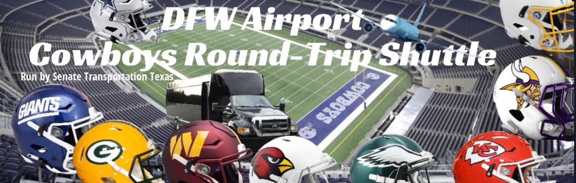 Round-Trip Shuttle to 2026🤠DALLAS COWBOYS🏈Home Games @AT&T Stadium