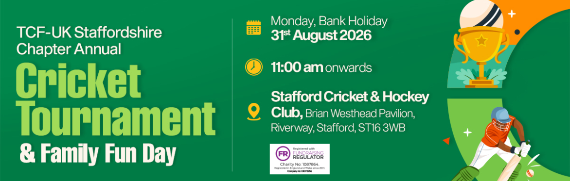TCF-UK Staffordshire Chapter Cricket & Padel Tournament 2026