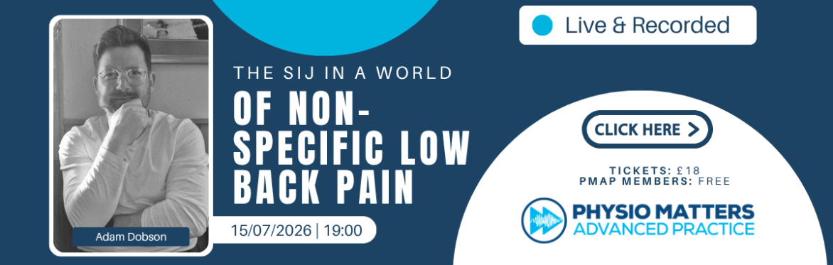 The SIJ In A World Of Non-Specific Low Back Pain