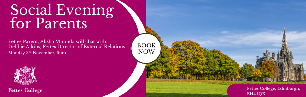 Social Evening for Parents: a chat with Alisha Miranda