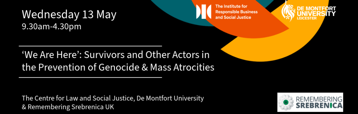 ‘We Are Here’: Survivors and Other Actors in the Prevention of Genocide & Mass Atrocities