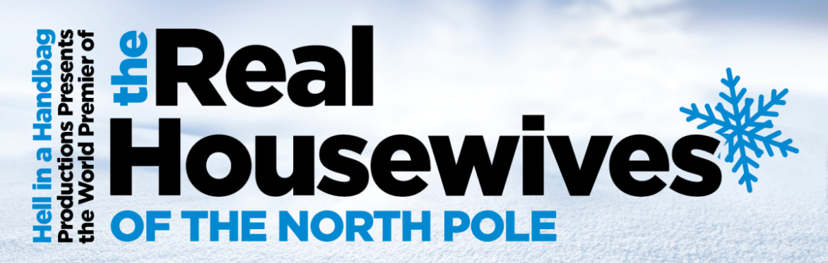 Bannner for The Real Housewives of the North Pole cocktail and frozen faced woman