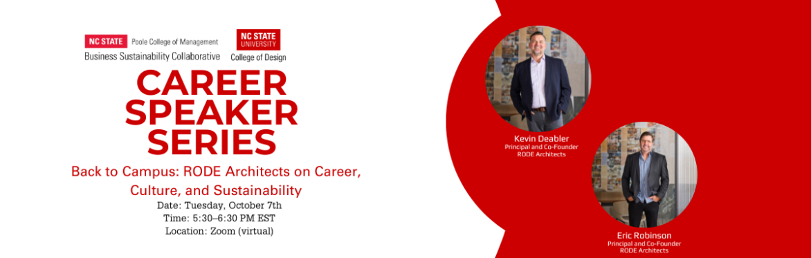 BSC Career Speaker Series -  Back to Campus: RODE Architects on Career, Culture, and Sustainability