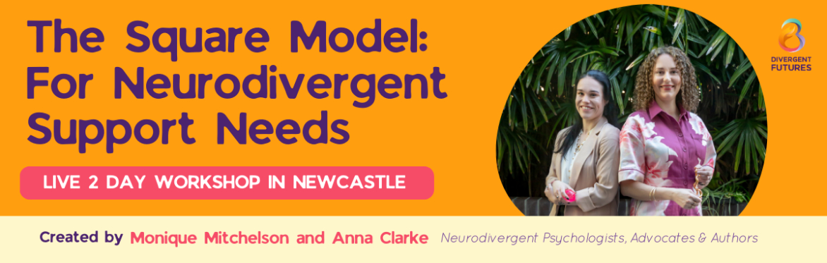 Orange and yellow graphic featuring psychologists Anna Clarke and Monique Mitchelson and detailing event.