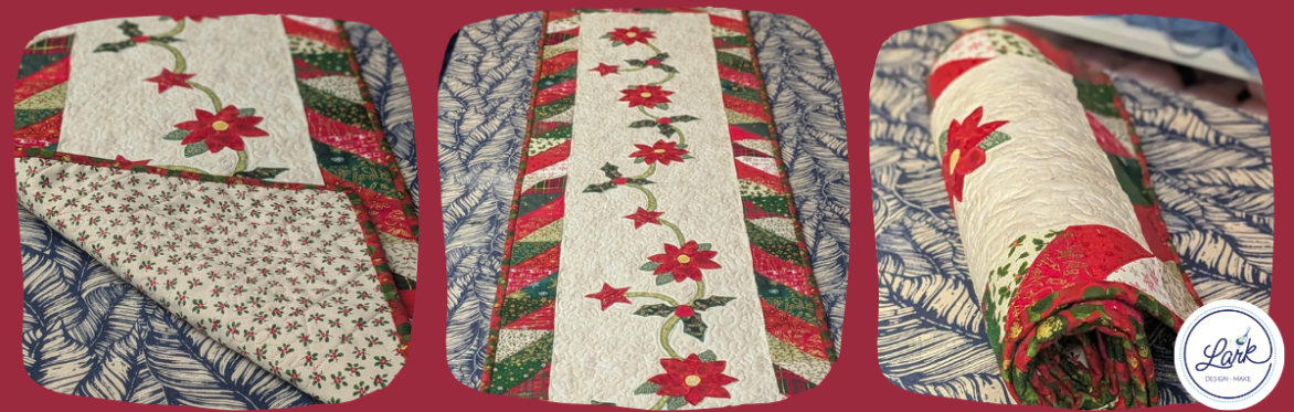3-Part Quilted Christmas Table Runner