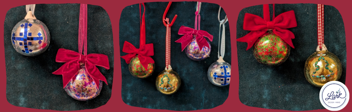 Funky Foiled Baubles