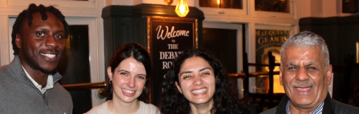 attendees at Life After Oil pub meet up