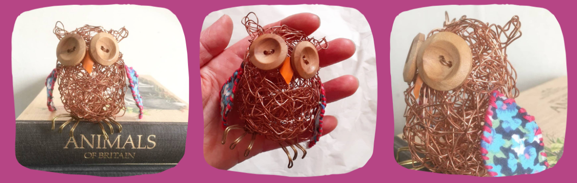 Quirky wire owl