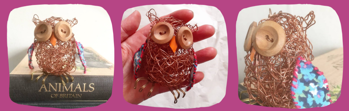 Quirky wire owl