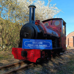 Halloween train ride at wat Tyler