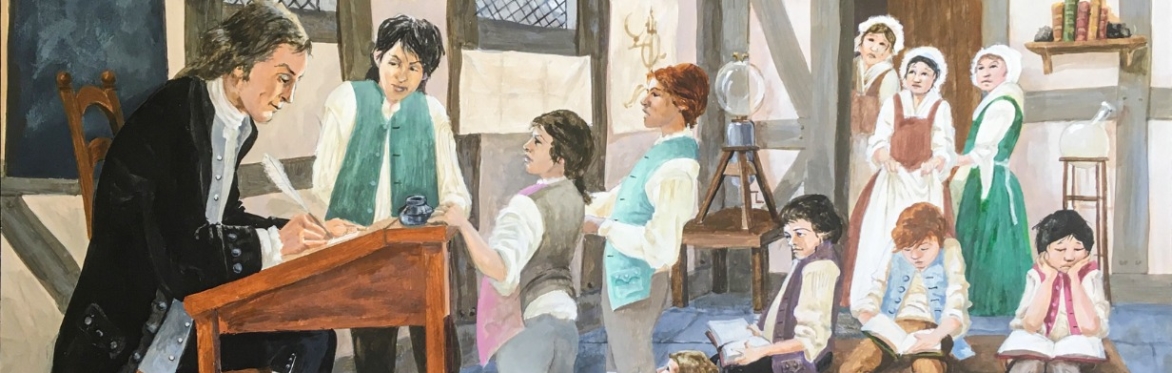 Painting of Joseph Priestley teaching