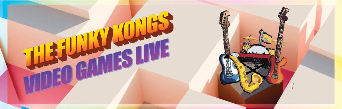 The Funky Kongs Pixel Art by Fiadh Mór for their 27th of September Gig in the Wee Bar