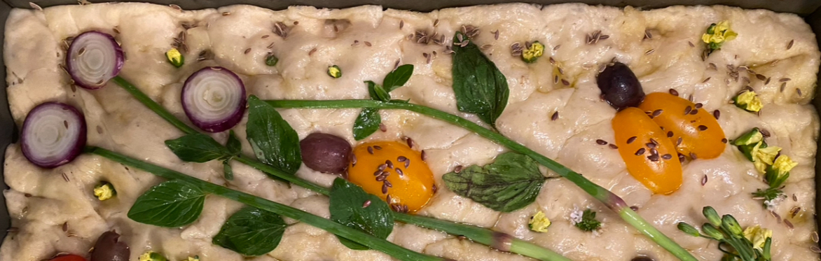 Decorative Focaccia: Windswept Gardens