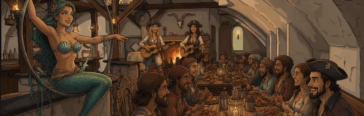 Taverne mit Wikinger-Menü und musikalischer Begleitung