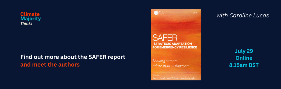 CM Thinks: Find out more about the SAFER report and meet the authors with Caroline Lucas