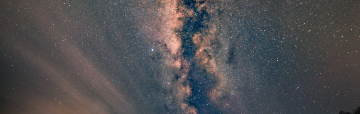 People looking at light pollution in the High Weald at night