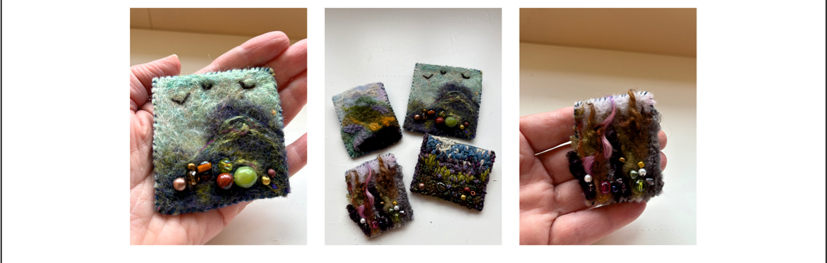 Needle Felted Brooch with Jean Fenton
