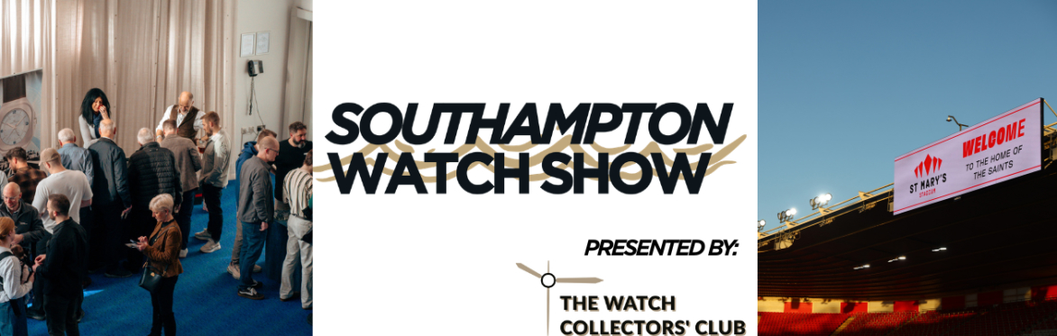 southampton watch show july 2026 logo plus picture st. marys and crowd at a watchshow