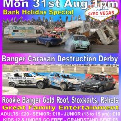 Bank Holiday Mon 31st August 2026