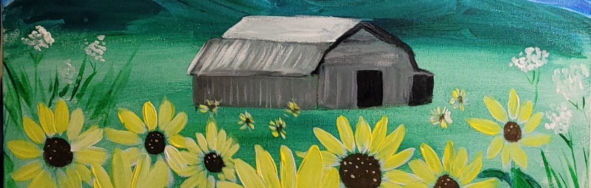 Outdoor Painting in the Garden: ﻿Barnside Blooms