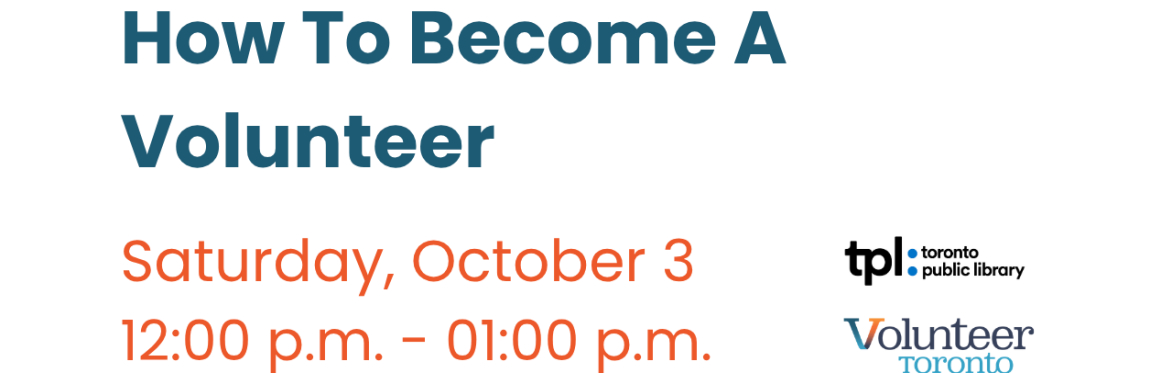 How to become a volunteer information session on October 3, 2026 from 12.0pm-1.0pm